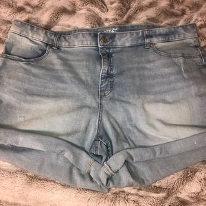 light denim shorts